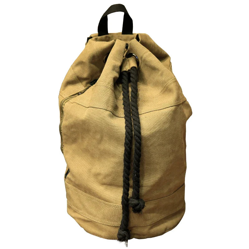 Mochila De Lona Masculina Vintage Grande Capacidade Para Notebook 15,6"