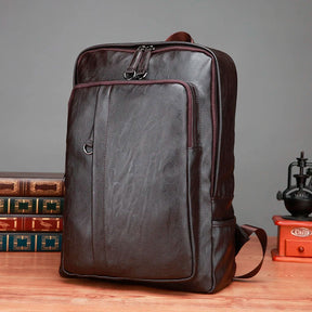 Mochila de Couro Masculina Grande Para Notebook até 15" Voyager