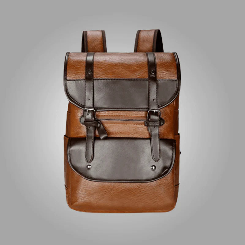 Mochila de Couro Masculina Grande Capacidade Para Notebook 15,5" - Urban Traveler