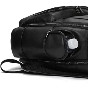 Mochila Masculina de Couro Genuíno 35L - Suporta Notebook Até 15,6" Titan