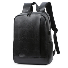 Mochila de Couro Masculina Para Estudante - Impermeável e Multifuncional