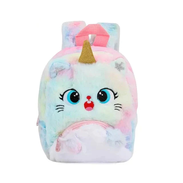 Mochila Infantil Gatinho de Pelúcia