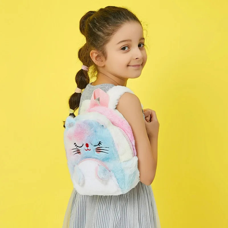 Mochila Infantil Gatinho de Pelúcia