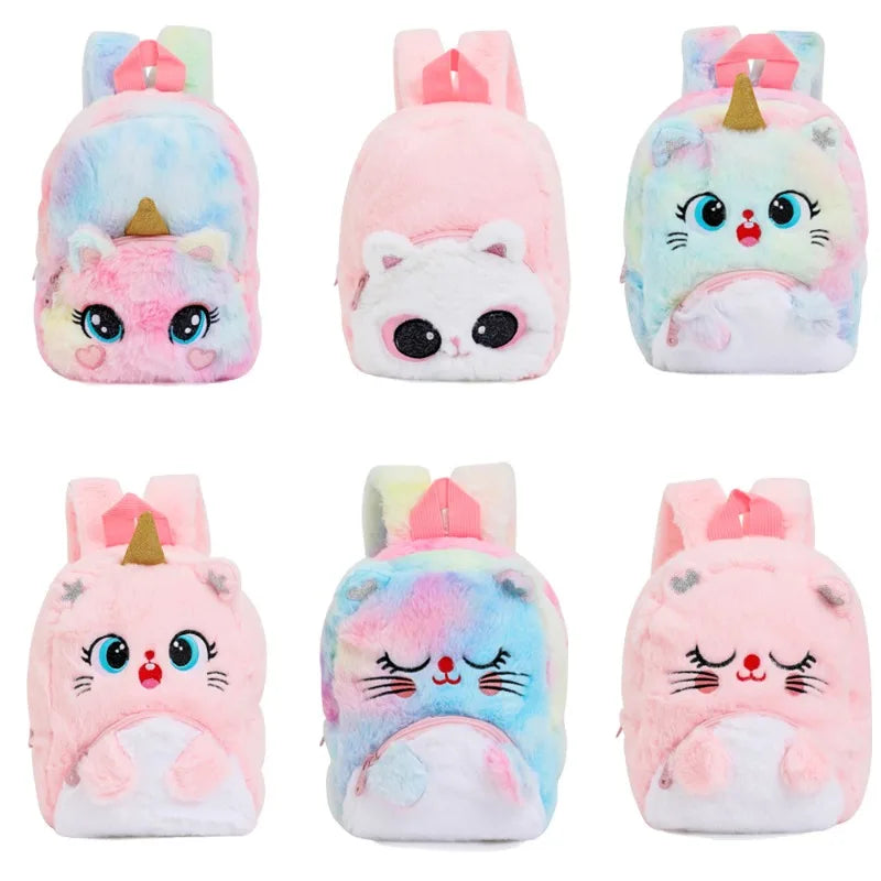 Mochila Infantil Gatinho de Pelúcia