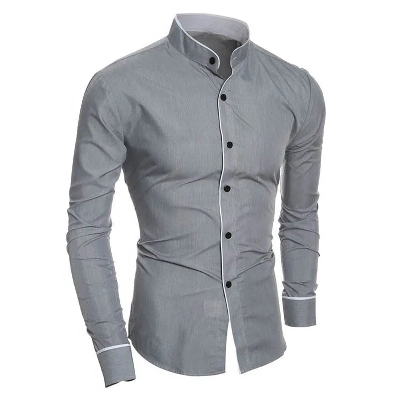 Camisa Masculina Social Slim Fit Manga Longa