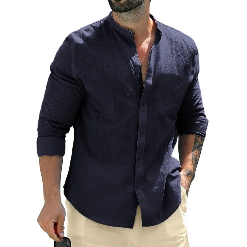 Camisa Masculina Social Monocromática Negocios