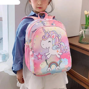 Mochila Escolar Infantil Feminina Unicórnio Mochila De Grande Capacidade