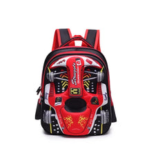 Mochila Escolar Carro 3D de Corrida para Meninos