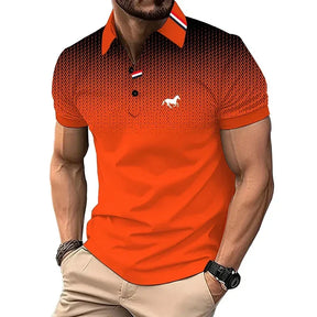 Camisa Masculina  Gradiente Manga Curta Cores Vibrantes