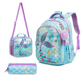 Kit Mochila Infantil Feminina Modelo Cauda