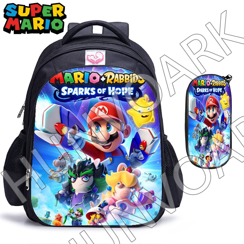 Kit Escolar Super Mario Bros, 2 Peças: Mochila e Estojo - CityBag