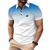 Camisa Masculina  Gradiente Manga Curta Cores Vibrantes