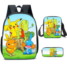 Kit Escolar Pokémon: Mochila, Bolsa de Ombro e Estojo