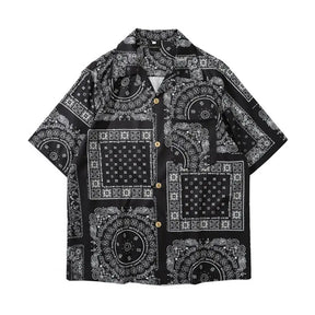 Camisa Masculina Casual Estampada Moda Havaiana Tendência