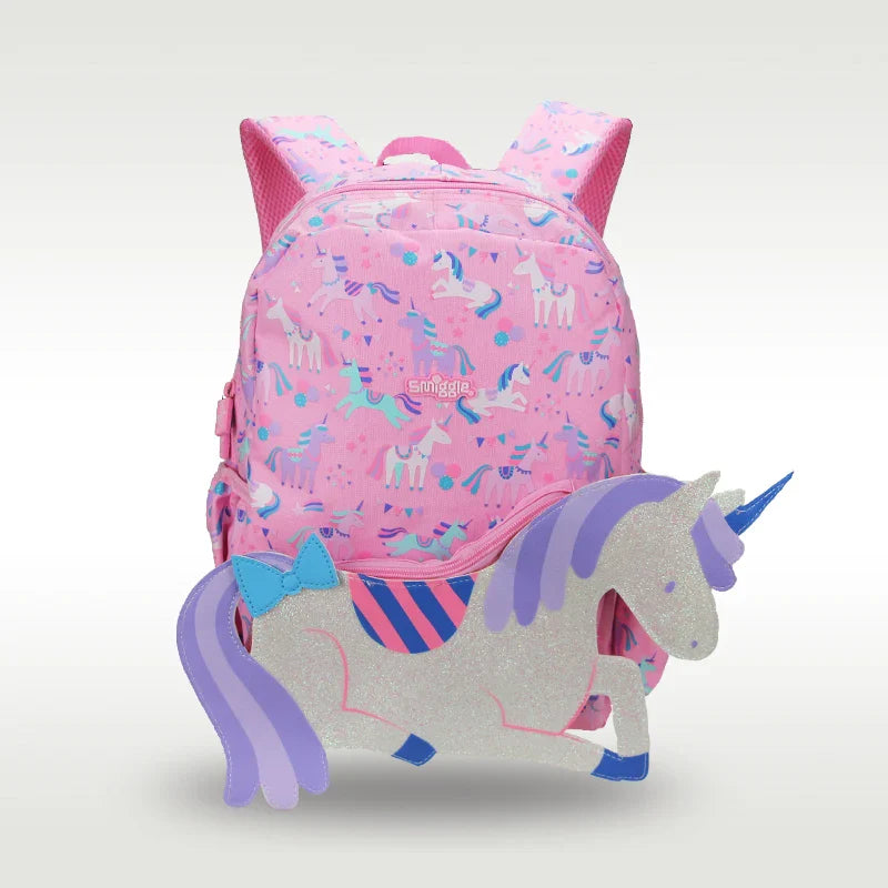 Mochila escolar Infantil Feminina Impermeável Design Unicórnio