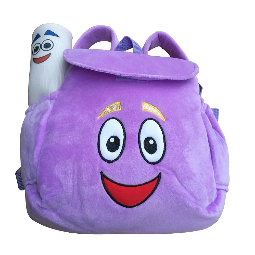 Mochila Escolar Infantil de Pelúcia Dora Aventureira Com Mapa - MCH101