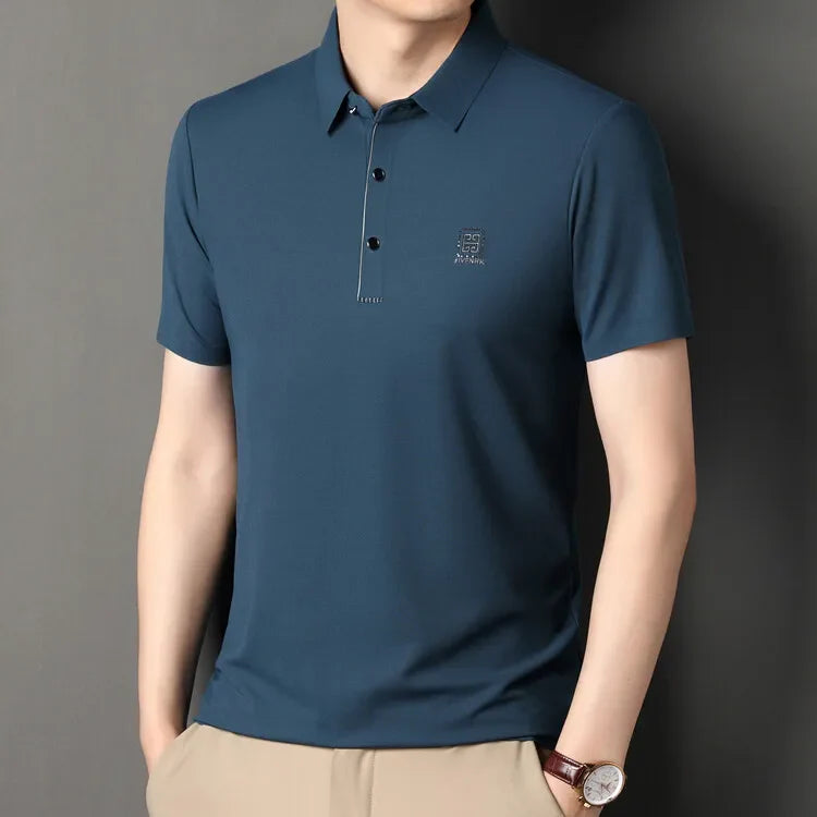 Camisa Masculina Polo sem Costura Algodão Peruano