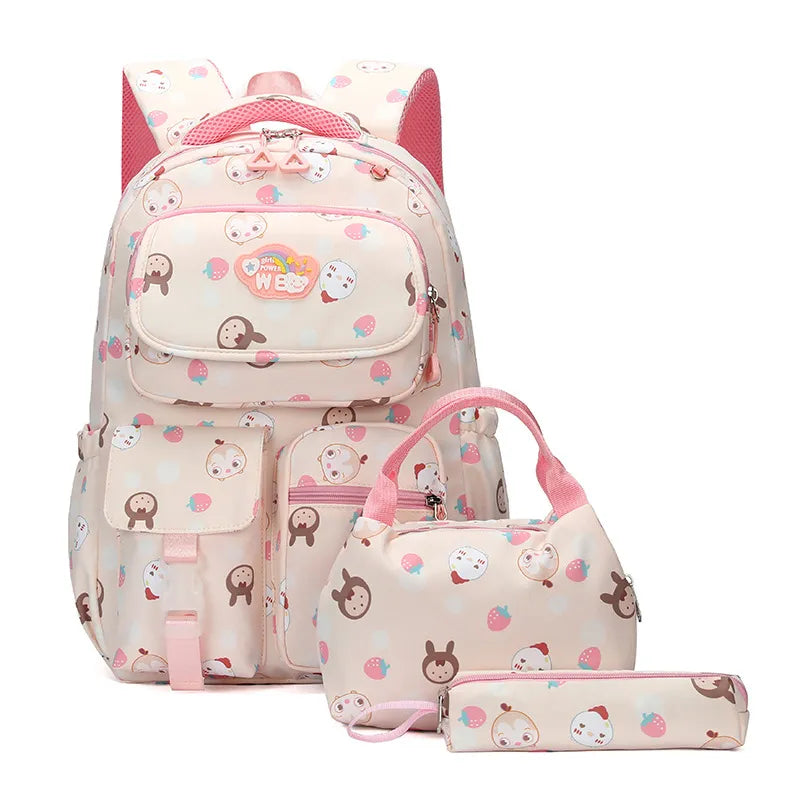 Kit Escolar para Meninas com: Mochila, Lancheira e Estojo