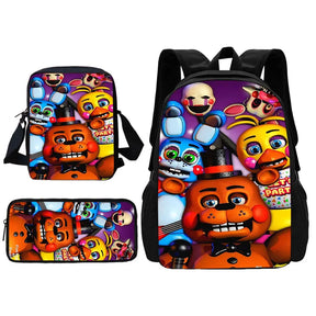 Kit Mochila Escolar Infantil Unissex Desenho Animado Material de Alta Qualidade