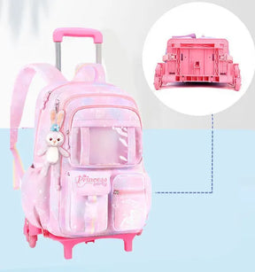 Mochila de Rodinha Feminina Infantil Modelo Nuvem