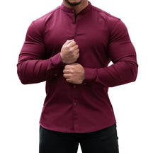 Camisa Masculina Social Para Negócios Manga Comprida