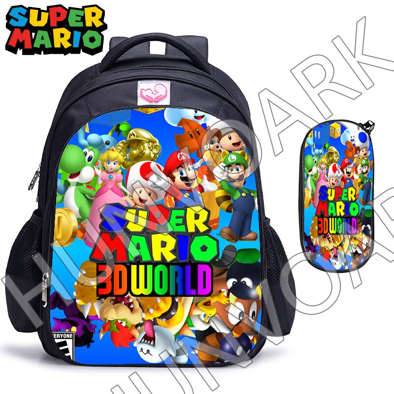 Kit Escolar Super Mario Bros, 2 Peças: Mochila e Estojo - CityBag