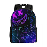 Mochila Escolar  Game  Grafite  Impermeável   Bolsos De Tela Lateral