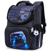 Mochila Escolar Masculina Estampa Controle Gamer Com Chaveiro Material de Qualidade