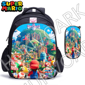 Kit Escolar Super Mario Bros, 2 Peças: Mochila e Estojo - CityBag