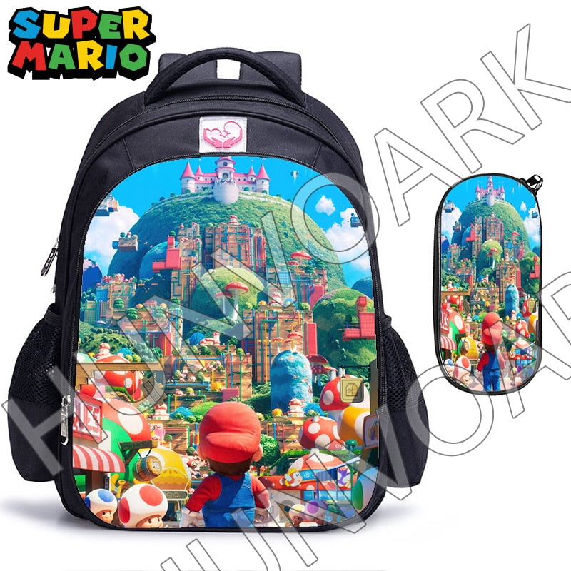 Kit Escolar Super Mario Bros, 2 Peças: Mochila e Estojo - CityBag