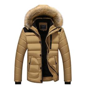 Jaqueta Masculina Parka Para Inverno Forro de Lã Acolchoada