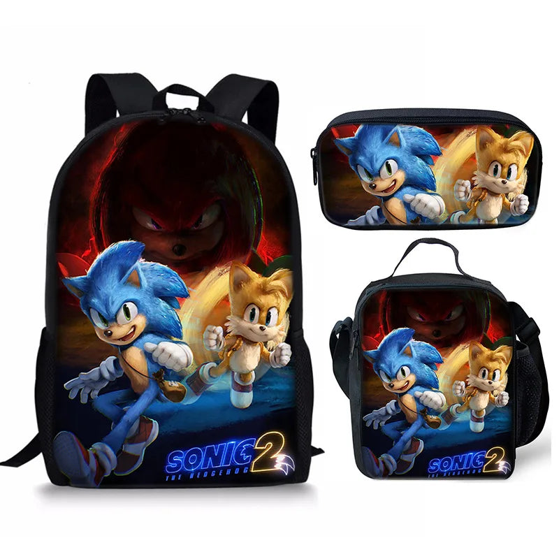 Kit Mochila Masculina Modelo Sonic