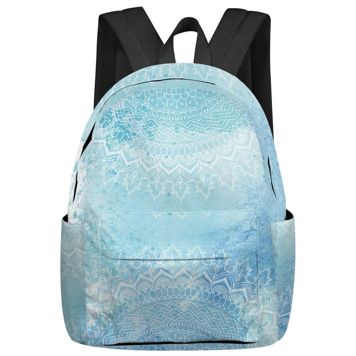 Mochila Escolar Azul com Estampa de Mandala - CityBag