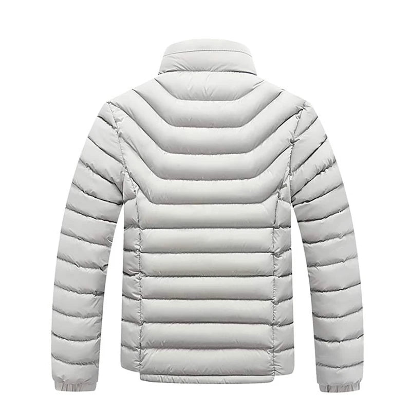 Jaqueta Parka Masculina Grossa Acolchoada Para Inverno