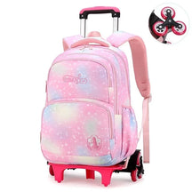 Mochila Escolar com 6 rodinhas para Meninas - Sensaty