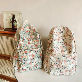 Mochila Escolar Floral Universitário  Estampada    De Bolsos