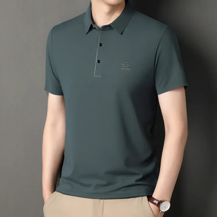 Camisa Masculina Polo sem Costura Algodão Peruano