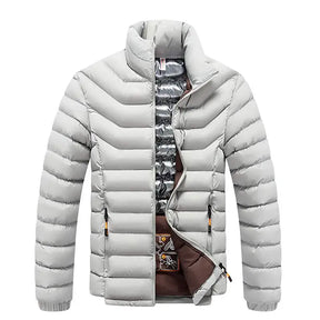 Jaqueta Parka Masculina Grossa Acolchoada Para Inverno