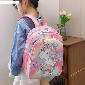 Mochila Escolar Infantil Feminina Unicórnio Mochila De Grande Capacidade