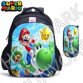 Kit Escolar Super Mario Bros, 2 Peças: Mochila e Estojo - CityBag