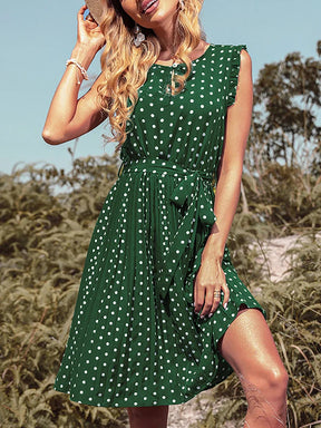 Vestido Curto Plissado Casual