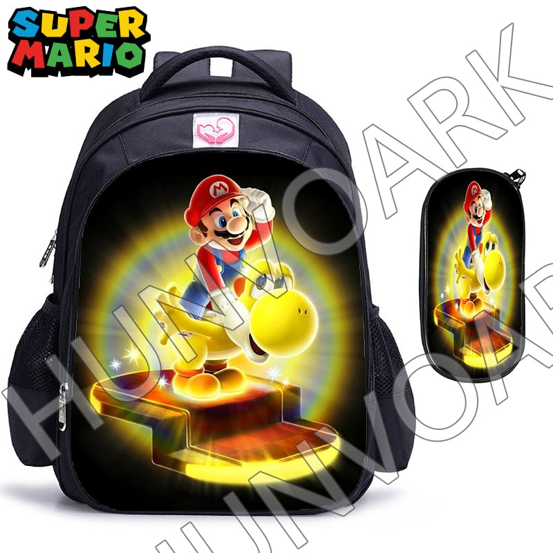 Kit Escolar Super Mario Bros, 2 Peças: Mochila e Estojo - CityBag