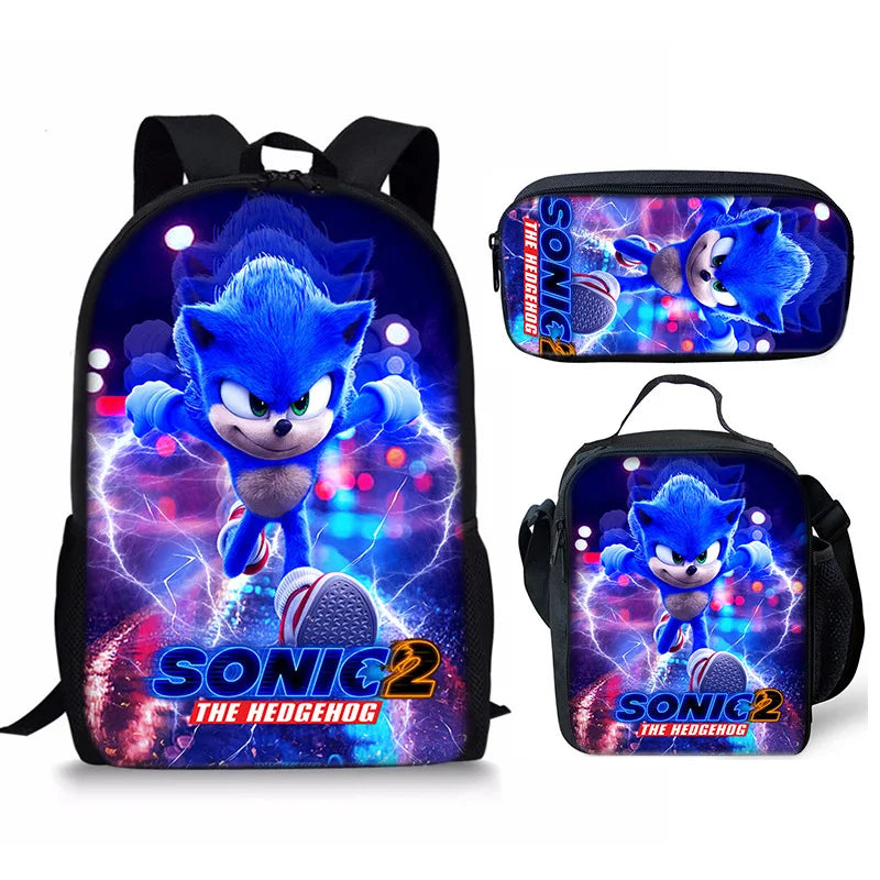 Kit Mochila Masculina Modelo Sonic