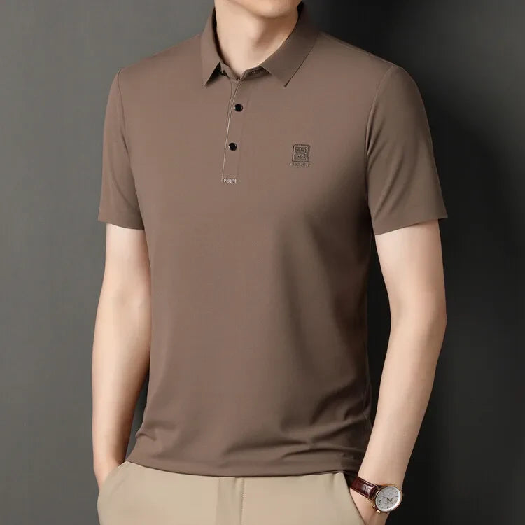 Camisa Masculina Polo sem Costura Algodão Peruano