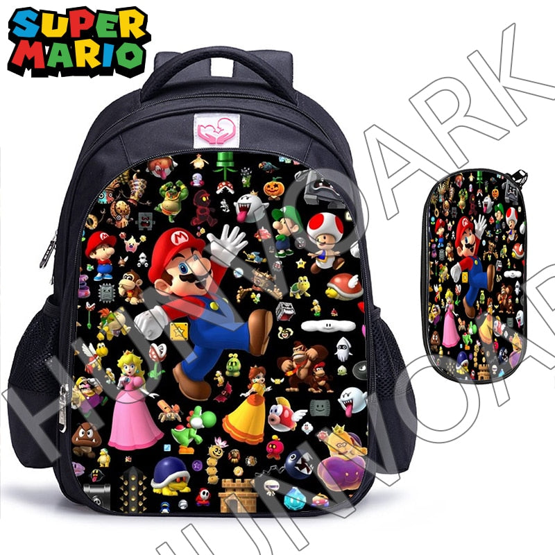 Kit Escolar Super Mario Bros, 2 Peças: Mochila e Estojo - CityBag