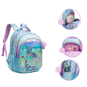 Kit Mochila Infantil Feminina Modelo Cauda