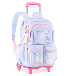 Mochila de Rodinha Feminina Infantil Modelo Nuvem