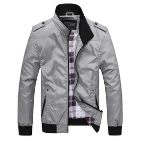 Jaqueta Masculina Bomber Com Zíper Interior Xadrez