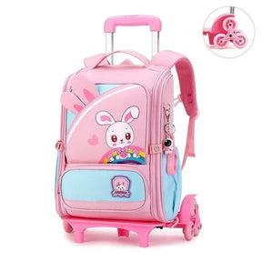 Mochila Escolar com 6 Rodinhas para Meninas e Meninos