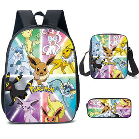 Kit Escolar Pokémon: Mochila, Bolsa de Ombro e Estojo